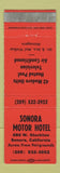 Matchbook Cover - Sonora Motor Inn CA