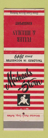 Matchbook Cover - Michaels Stern Men's Clothes Fuller Hillman Kingsport TN
