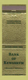 Matchbook Cover - Bank of Kewaskum WI