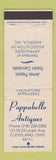 Matchbook Cover - Pappabello Antiques Cleveland OH