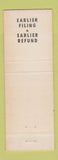 Matchbook Cover - Income Tax One Day Service Harry Morse Long Beach CA