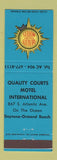 Matchbook Cover - Quality Courts Motel International Daytona Ormond Beach FL