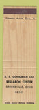 Matchbook Cover - BF Goodrich Research Center Brecksville OH