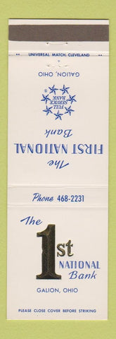 Matchbook Cover - 1st National Bank Galion OH