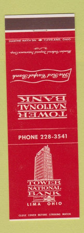Matchbook Cover - Tower National Bank Lima OH