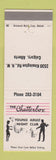 Matchbook Cover - The Chatterbox Young Adult Night Club Calgary AB