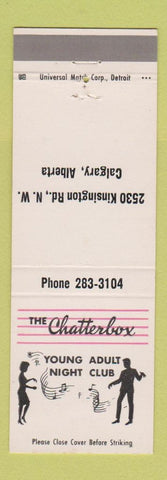 Matchbook Cover - The Chatterbox Young Adult Night Club Calgary AB