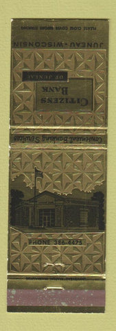 Matchbook Cover - Citiens Bank of Juneau WI