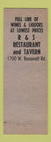 Matchbook Cover - R&S Restaurant Chicago IL ARROW