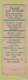 Matchbook Cover - Precision Optical Cleveland OH