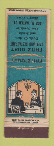 Matchbook Cover - Fritz Gust Cafe Restaurant Milwaukee WI WEAR