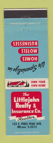 Matchbook Cover - Littlejohn Real Estate Insurance Colorado Springs