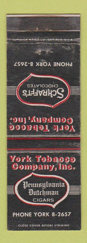 Matchbook Cover - Schrafft's Chocoales York Tobacco Company PA?