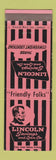 Matchbook Cover - Lincoln Savings and Loan Abraham