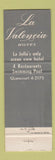 Matchbook Cover - La Valencia Hotel La Jolla CA WEAR