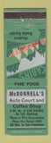 Matchbook Cover - McDonnell's Auto Court San Rafael CA WEAR