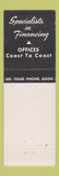 Matchbook Cover - The Associates Financing Loans