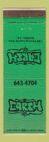 Matchbook Cover - Earth Slidell LA Records Tapes GREEN WEAR