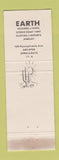 Matchbook Cover - Earth Slidell LA Records Tapes GREEN WEAR