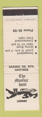 Matchbook Cover - The Mayfair Hotel Leopard New Zealand WEAR