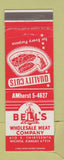 Matchbook Cover - Bell's Wholesale Meat Company Wichita KS