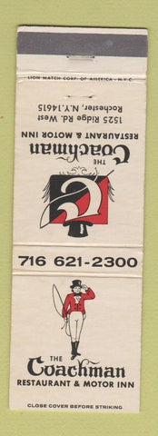 Matchbook Cover - The Coachman Restaurant Motor Hotel Rochester NY WEAR