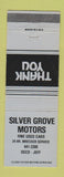 Matchbook Cover - Silver Grove Motors Deco Jeff WEAR