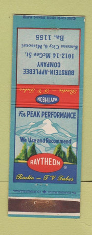 Matchbook Cover - Raytheon Radio TV Tubes Burstein Applebee Kansas City MO