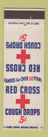 Matchbook Cover - Red Cross Cough Drops Candy Bros Manufacturing St Louis MO