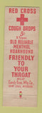 Matchbook Cover - Red Cross Cough Drops Candy Bros Manufacturing St Louis MO