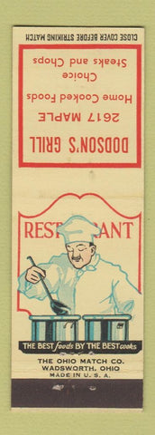 Matchbook Cover - Dodson's Grill