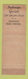 Matchbook Cover - Parkmoor Restaurant Indianapolis IN WEAR