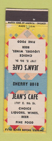 Matchbook Cover - Jean's Cafe