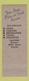 Matchbook Cover - Chile Bowl Louisville KY Mexican