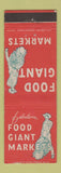 Matchbook Cover - Food Giant Markets Grocery CA