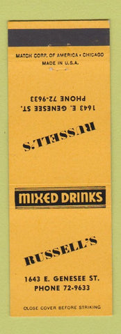 Matchbook Cover - Russell's Syracuse NY