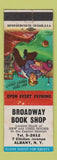 Matchbook Cover - Broadway Book Shop Albany NY