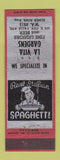 Matchbook Cover - La Vita Gardens Akron OH ARROW