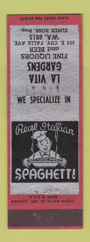 Matchbook Cover - La Vita Gardens Akron OH ARROW