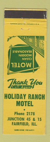 Matchbook Cover - Holiday Ranch Motel Fairfield IL