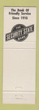 Matchbook Cover - Security State Bank Polson MT