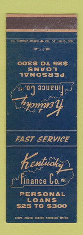 Matchbook Cover - Kentucky Finance Company Louisville KY