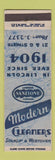 Matchbook Cover - Modern Cleaners Lincoln NE