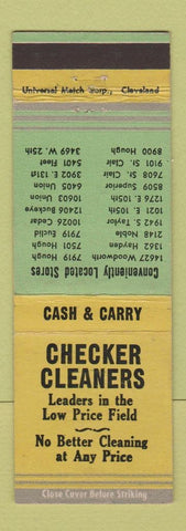 Matchbook Cover - Checker Cleaners Cleveland? OH