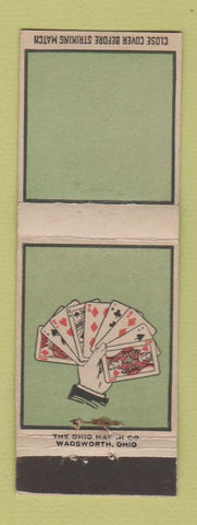 Matchbook Cover - Ohio Match Poker Cards Stock Cut WEAR