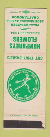 Matchbook Cover - Humprheys Flowers FTD Chattanooga TN