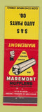 Matchbook Cover - Maremont Mufflers S&S Auto Parts