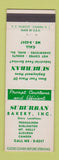 Matchbook Cover - Suburban Bakery Pennsauken Audubon Camden Burlington NJ