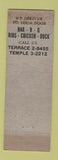 Matchbook Cover - Checker BBQ Detroit MI WEAR