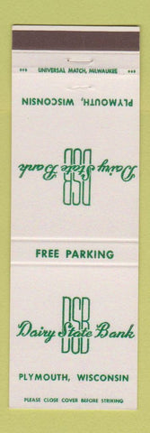 Matchbook Cover - Dairy State Bank Plymouth WI